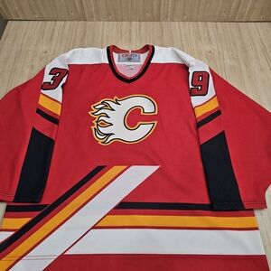 CCM 90's Calgary Flames Jersey #39 Gilmour XL